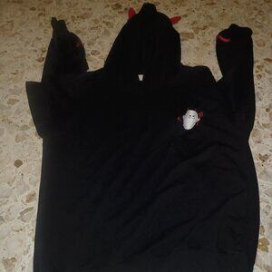 Theme AD2XA Youth Size XXL Hoodie Little Devil Black Red Embroidery